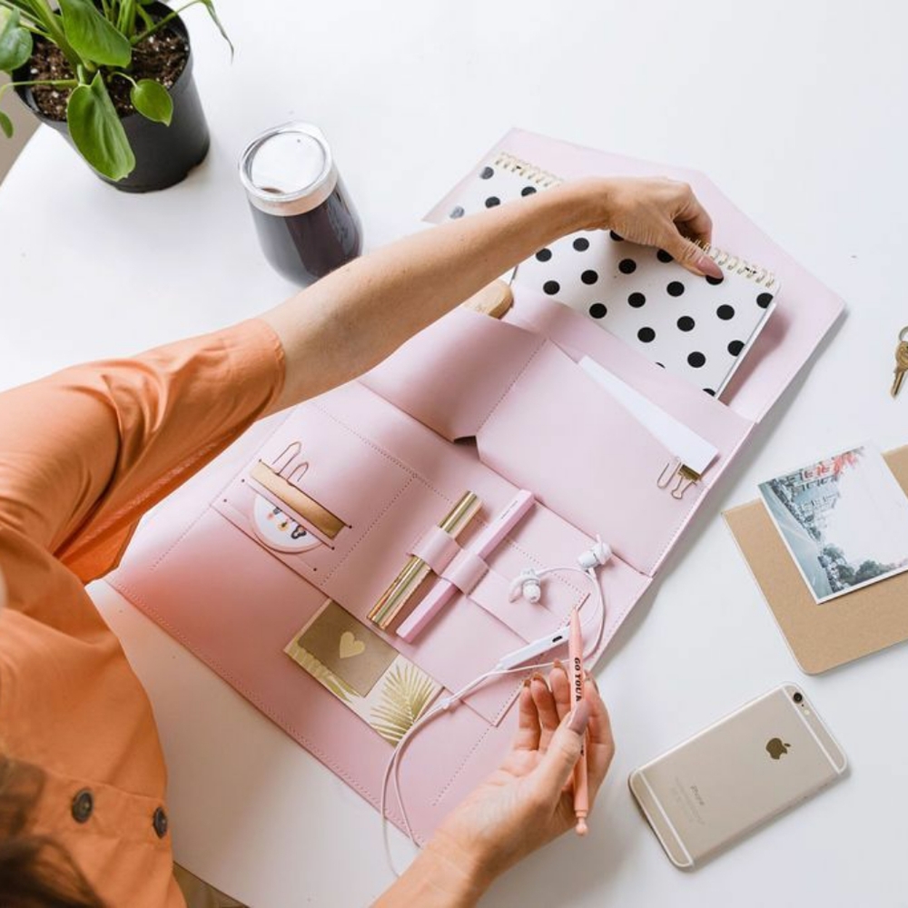 The Megan XL Clutch - Blush